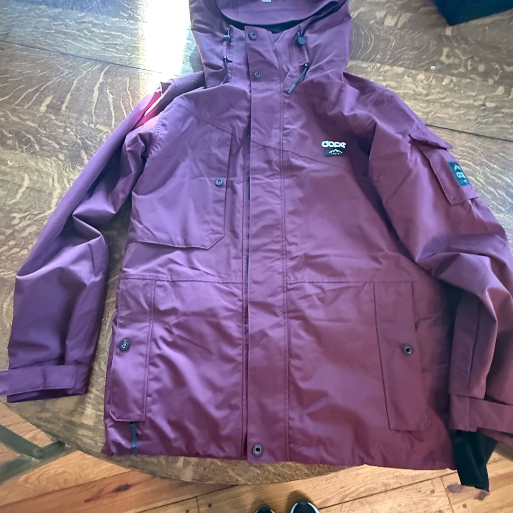 DOPE Men's Ski Jacket - Burgundy